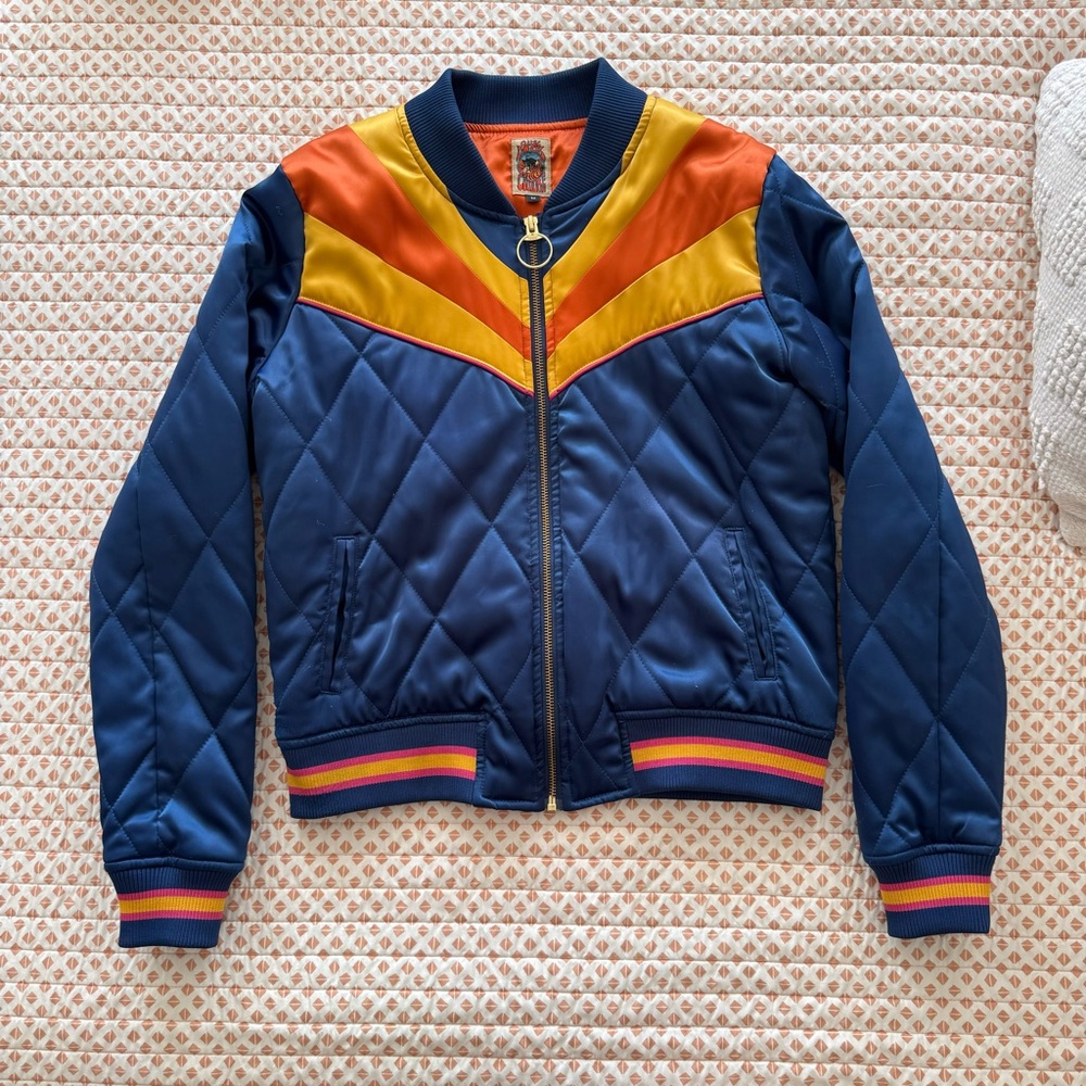 Classic Rock Couture Retro Bomber Jacket - Rising Sun